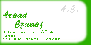 arpad czumpf business card